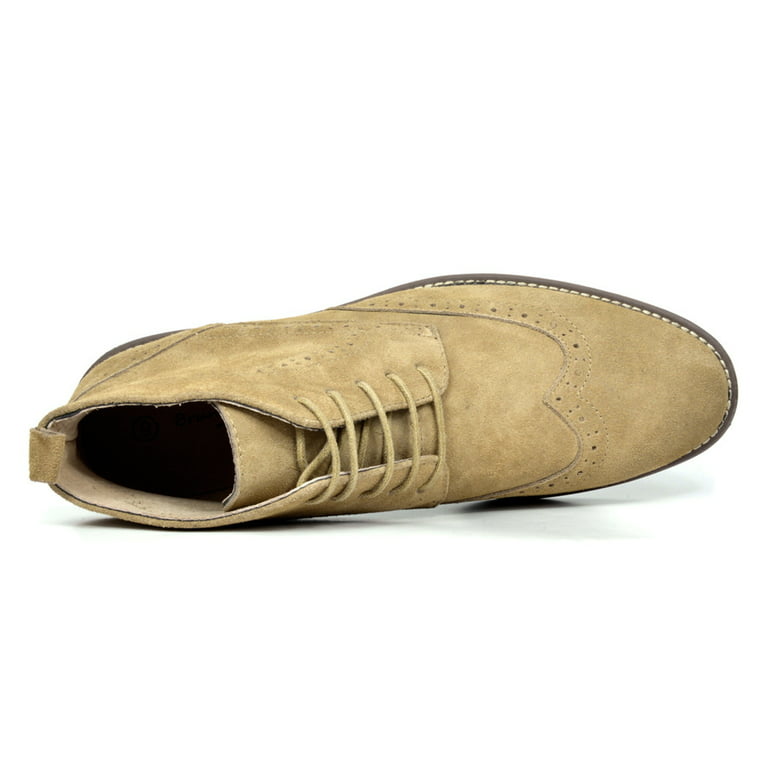 Bruno Marc Men's Leather Chelsea Boots Chukka Slip On Dress Casual Desert  Shoes
