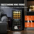 thumbnail image 2 of KFFKFF Réfrigérateur à Vin, Capacité de 32 Bouteilles, Contrôle de Température à Double Zone, Unité Autonome avec Réglages Numériques, Porte en Verre Trempé Protégée UV, Idéal pour Ranger des Vins Rouges et Blancs dans des Bars à la Maison, 2 of 9