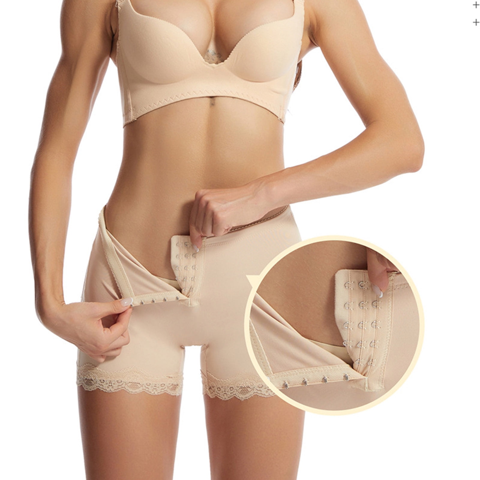 Hot High Waist Lace Body Shaper Women Zip U-Design Abdomen Shapewear Strap  Postpartum Panty Girdle Butt Lifter Plus Size 6XL