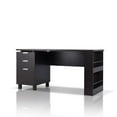 thumbnail image 3 of Scranton & Co Modern 3-Drawer Wood/Steel Office Desk in Espresso, 3 of 9
