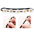 thumbnail image 3 of EeaseMX 5 guirnaldas hawaianas de girasol para el pelo, guirnaldas de fiesta, diademas de flores simuladas, tocado estilo bohemio, recuerdos de fiesta de playa (blanco), 3 of 8