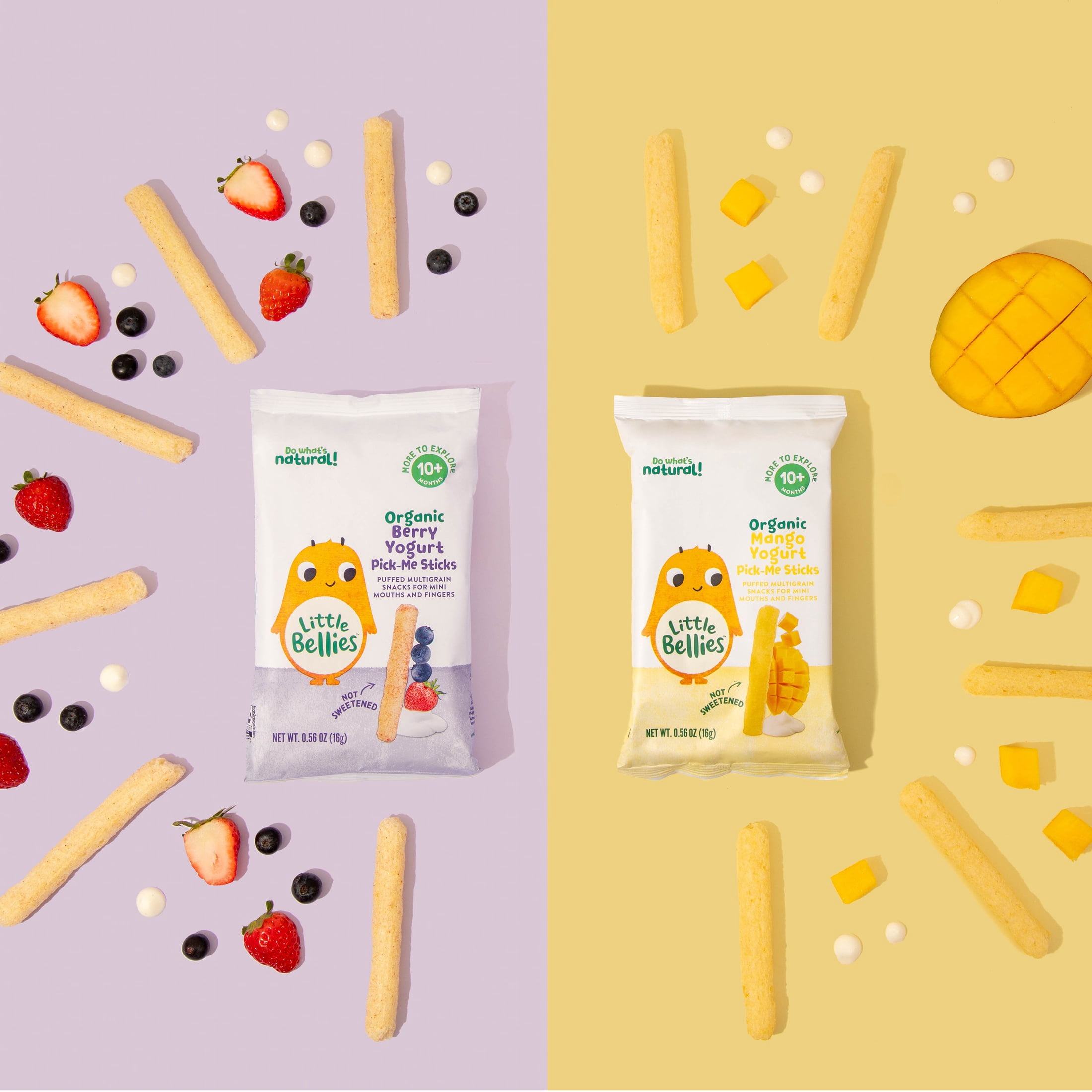 Little Bellies Organic Mango Yogurt Pick-Me Sticks 0.56 oz (5 PACK)