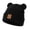 Black, variant on Boys Girls Bear Ear Beanie Hat Cute Soft Ribbed Knit Winter Cap with Folded Cuff Stretchy Warm Skull Hat 0-36 Months