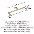 thumbnail image 5 of Amerock Farewind 10-1/16 inch (256mm) Center-to-Center Champagne Bronze Cabinet Pull, 5 of 6