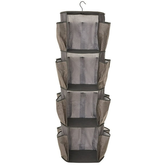 Collapsible Rotating Closet Storage Organizer - 4-Tiers