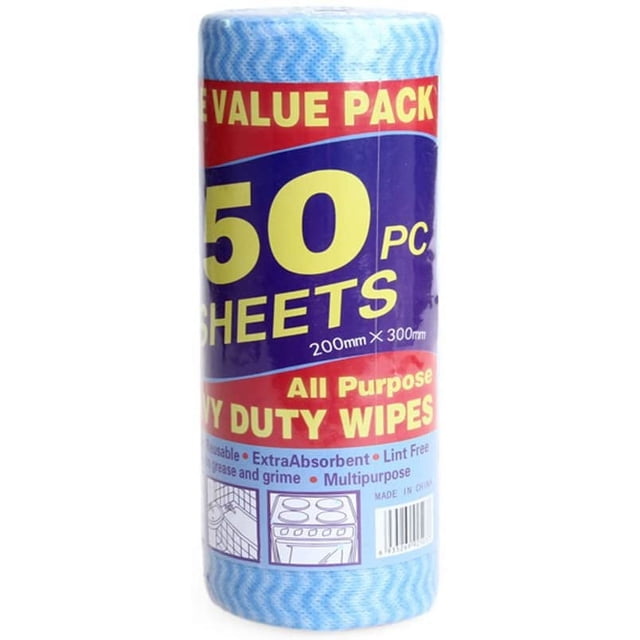 Roll of 50pcs Disposable Nonstick Wiping Rags House Cleaning Cloth Kitchen Dish Cloths, Color Ramdom