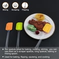 thumbnail image 1 of Unique Bargains 3pcs Kitchen Cooking Flexible Silicone Spatula Set Heat Resistant Turner Scraper Baking Utensils Green Orange Yellow, 1 of 7