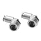 thumbnail image 2 of Conectores rápidos de manguera de aire de codo, 2 piezas Conector rápido neumático de codo de cobre y níquel BSPP Conexión rápida de manguera de aire Materiales de la mejor calidad, 2 of 8