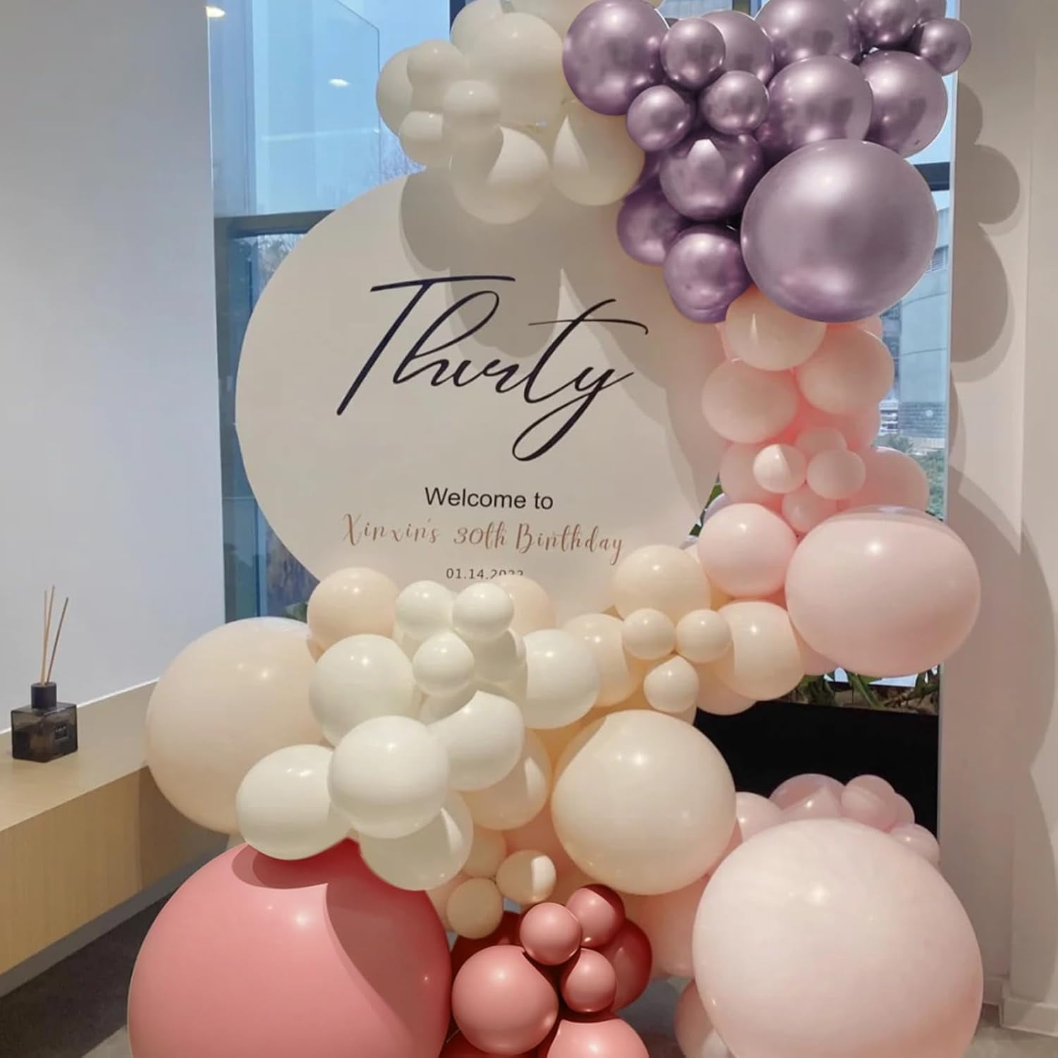 Burculy Dusty Pink Balloon Arch Kit, 166Pcs Pastel Nude Light Pink Metallic Balloons Garland for Wedding Bridal Baby Shower Princess Girl Women Birthday Party Decorations Visit the MEBAY Store