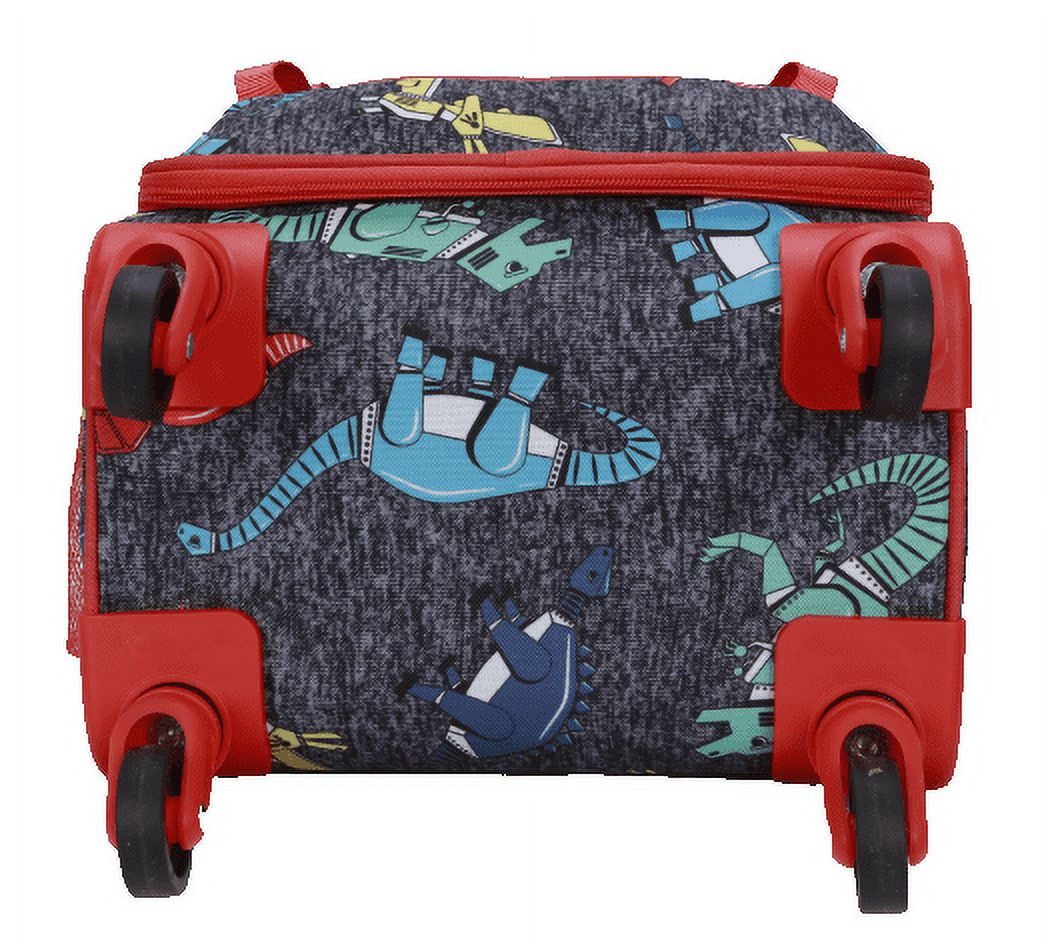 CRCKT 3 Piece Set Kids Let's Dino Soar 21-inch Softside Carry-On Luggage with Packing Cube and Luggage Tag, Dino Soar Print