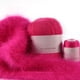 thumbnail image 1 of Set de bola de hilo 2 Strand Winter Bufanda de hilo suave tejido de ganchillo Kit de hilo de ganchillo Suministros de tejido Beanie Accesorio de costura Rose rojo 50 g 20 g Speravity HA010946-06, 1 of 6