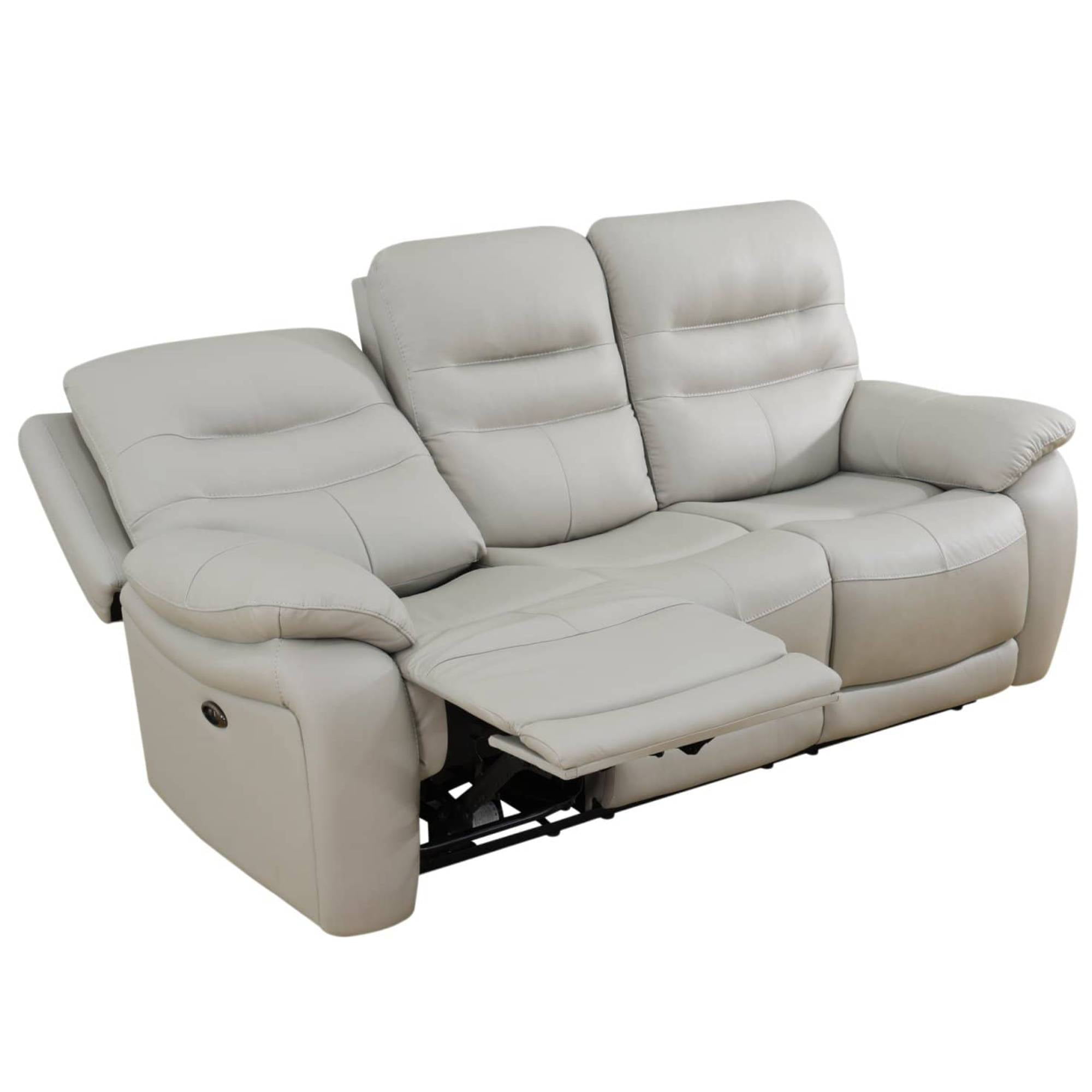 Genuine Leather Power Recliner Sofa Chairs for Adults Electric Power Recliner Sofa Chair for Living Room, Grey