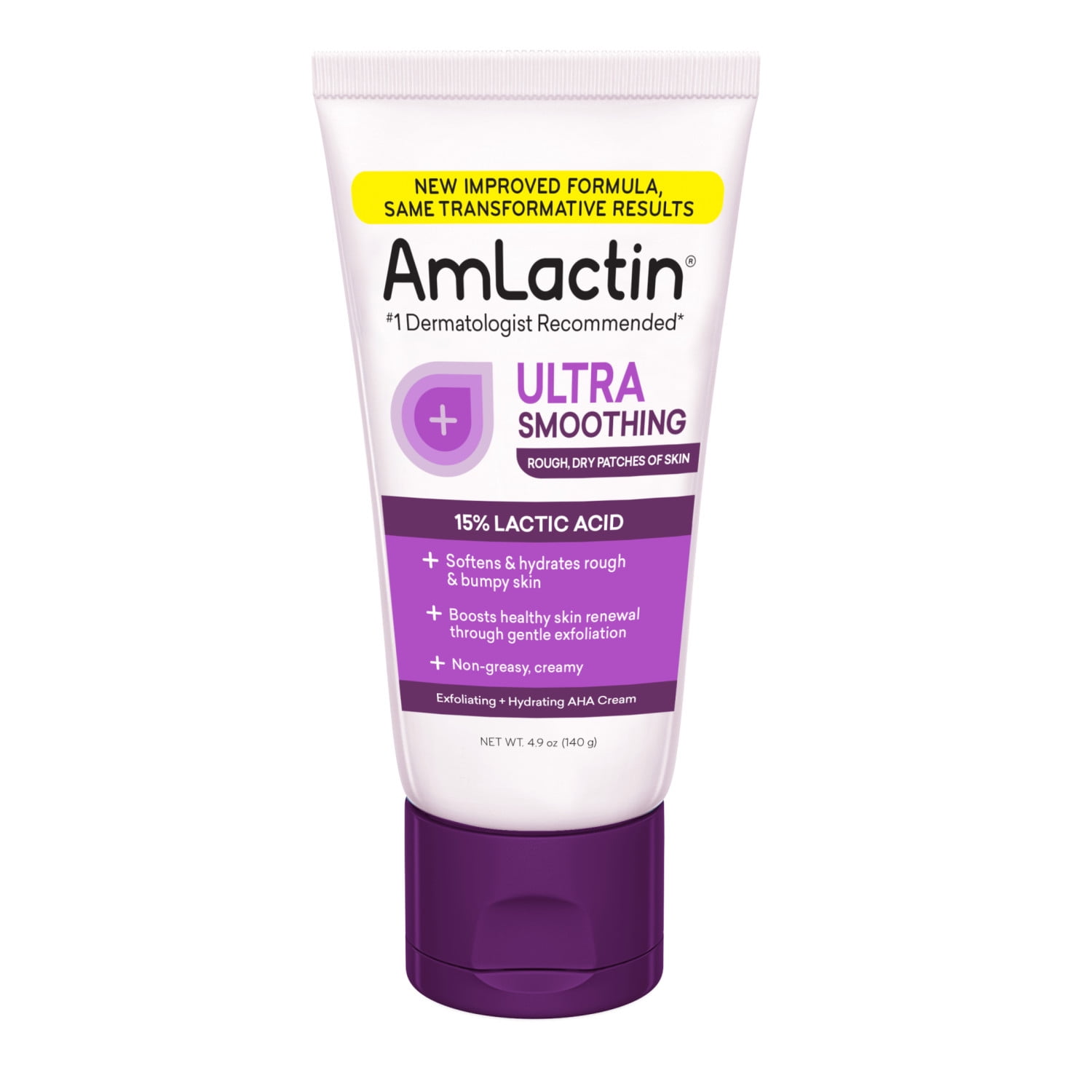 AmLactin Ultra Smoothing Intensely Hydrating Body Cream with Lactic Acid, 4.9 oz