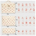 thumbnail image 2 of Soda Candy Makeup Bag Large Quilted Cosmetic Bag Floral Make up Bag for Women Cute Cotton Makeup Bag Set Travel Toiletry Organizer Bag, Strawberries, 2 of 7