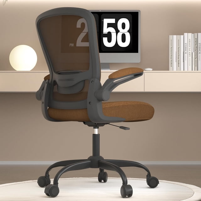Office Chair Ergonomic Desk Chair with Adjustable Lumbar Support & Seat Height Back Mesh Computer Chair with Flip-up Armrests Task Chairs (Modern Amethyst)