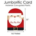 thumbnail image 5 of Big Dot of Happiness Jolly Santa Claus - Christmas Giant Greeting Card - Big Shaped Jumborific Card, 5 of 7