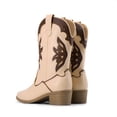 thumbnail image 5 of BURUDANI Girls' Western Cowgirl Cowboy Boots Glitter Rainbow Embroidered Mid-Calf Boots, 5 of 7