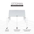 thumbnail image 3 of Linon Ottoman Adirondack d'Extérieur en Bois d'Acacia Massif et Robuste, Teinte Blanche, 3 of 14