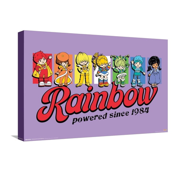 Rainbow Brite (1984) - Powered By Rainbow Team Canvas Wall Poster, 14.725" x 22.375"