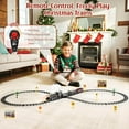 thumbnail image 4 of Luxspire Christmas Train Set with Remote Control Smoke, Lights, and Sound, Classic Electric Train Set Around The Tree, Toy Holiday Decoration for 5-13 Years Old Kids, Black, 4 of 8