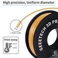 thumbnail image 3 of Geeetech 5pcs TPU Filament 1.75mm Flexible Soft 3D Printer Consumables gold, 5kg Spool (11 lbs.), Dimensional Accuracy +/- 0.03 mm, 3 of 7