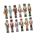 thumbnail image 5 of yotijay 12 Pieces Nutcracker Figurines, Wooden Nutcracker Statues ,Christmas Decor Table, 5 of 9
