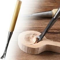 Carbon Steel Spoon Bent Gouge for Woodcarving & Hollowing Hand Tool, Round Curved Carving Chisel for Spoons & Shaping, Hammer-Struck Chisel with Durable Handle (20mm) Wood Chisels