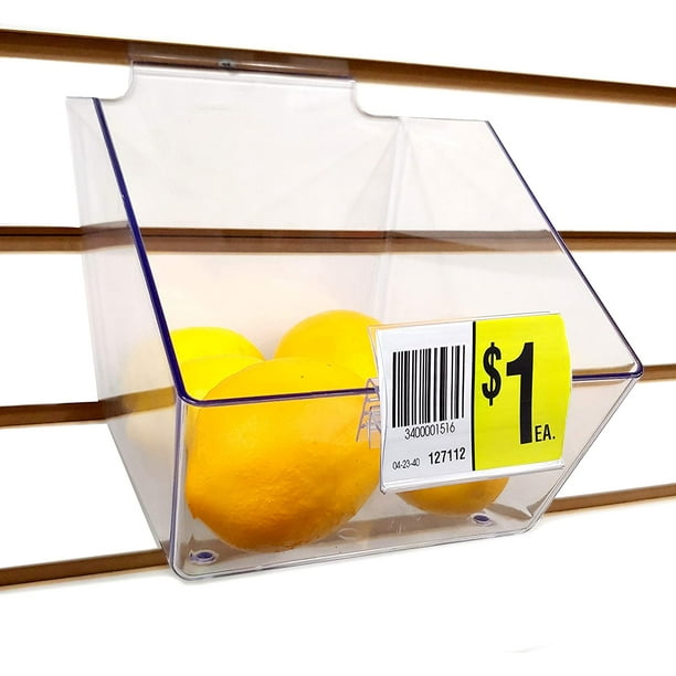 Acrylic Bin Label Holder with 2" x 1.5" Sign Card Ticket Protecting