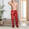 thumbnail image 6 of Lsque Floating Red Chili Peppers Print Men's Pajama Pants, Lounge Pant - Comfortable Home Wear,Elastic Waistband, Stylish Design-XX-Large, 6 of 9
