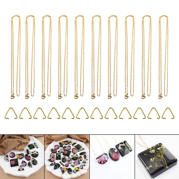 10 Piezas para Joyas BLESIY Cadenas para hacer joyas Oro
