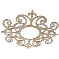 thumbnail image 2 of Ekena Millwork 34"OD x 11"ID x 1/4"T Dijon Wood Fretwork Pierced Ceiling Medallion, Hickory, 2 of 3