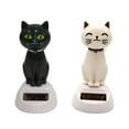 thumbnail image 2 of 2Pcs Solar Dancing Toys Craft Cat Sculpture Solar Powered Swinging Statue Bobble Head Figurine for Office Window Car Dashboard, 2 of 8