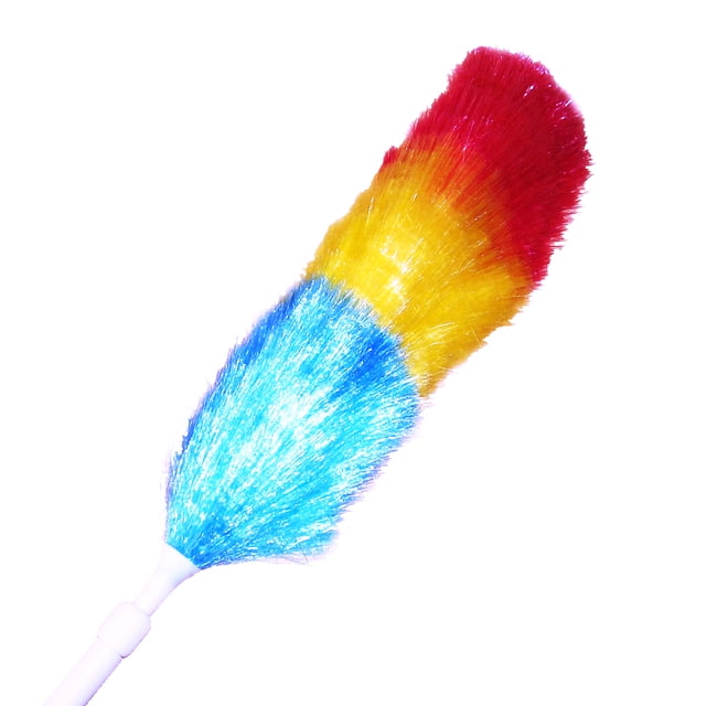 Telescopic Rainbow Duster Cleaner Soft Feather Ease Twists And Turns Make The Cleaning Job 32 "To 44" Long Kole HM054