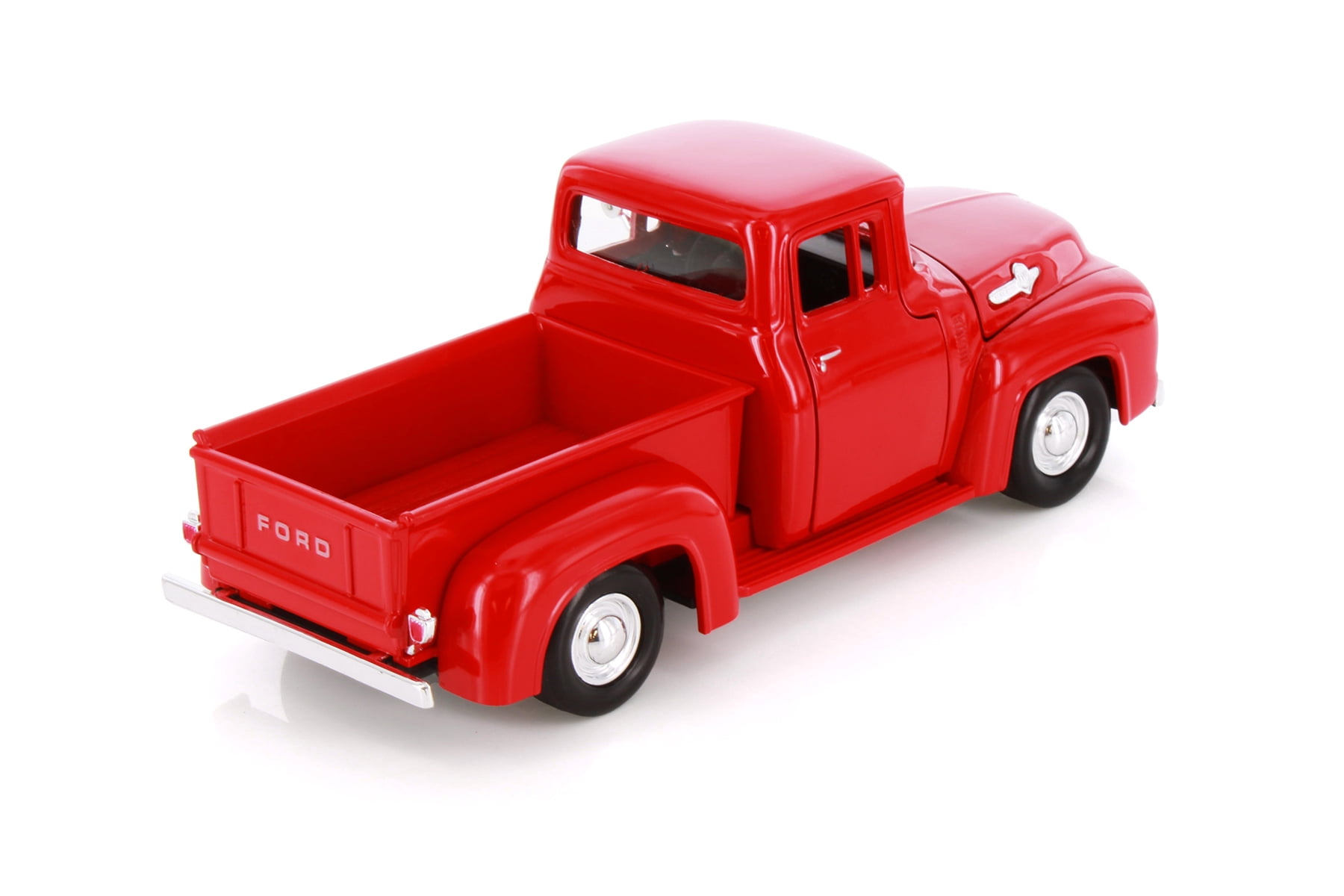 1956 Ford F-100 Pickup Truck, Red - Showcasts 77235D - 1/24 Scale Diecast Model Car