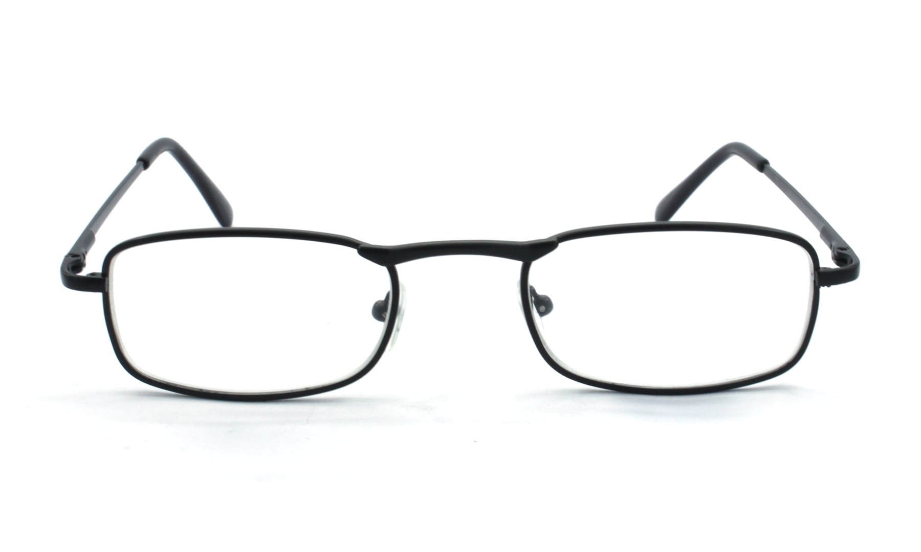 EYE ZOOM 5 Pack Unisex Vantage Metal Reading Glasses with Spring Hinge, Black, +350