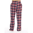 thumbnail image 3 of #followme Microfleece Mens Buffalo Plaid Pajama Pants with Pockets (Red, White & Blue Plaid, Small), 3 of 3