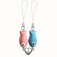 thumbnail image 5 of DESIGNICE Matching Heart Keychain, Cute Ceramic Fish Matching Couples Keyrings, Valentines Day Gifts (Pink & Blue), 5 of 7