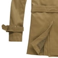 thumbnail image 5 of LYSMORA 2026 Men's Lapel Double Breasted Short Trench Coat, Strap Cuff Belted Loose Fit Windproof Business Casual Outerwear, 5 of 7