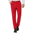 thumbnail image 1 of INSPIRE CHIC Men's Casual Straight Fit Comfort Stretch Flat Front Chino Pants 36 Red, 1 of 8