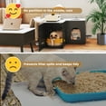 thumbnail image 4 of JanflyHome Corner Cat Litter Box Cabinet for 2 Cats with 2 Collapsible Cat Bowl, 4 of 9