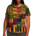 thumbnail image 1 of Simua Hauts Grande Taille pour Femmes Tunique Manches Courtes Col Rond Chemises Blouse Décontractée Douce Taille L-5TG, 1 of 5
