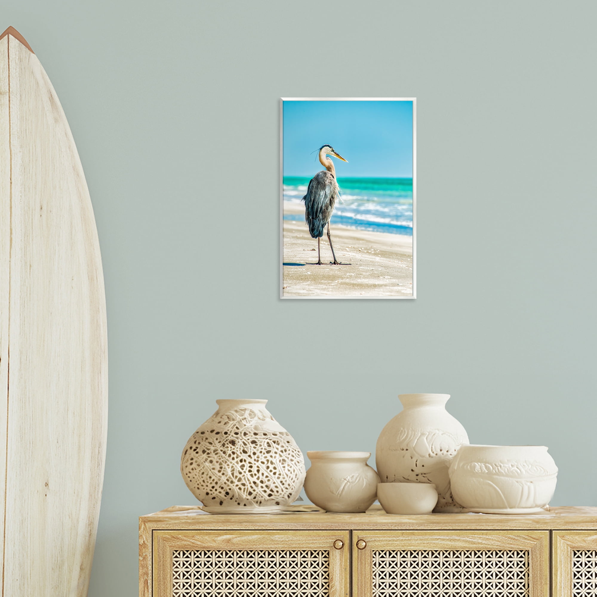 Stupell Industries Reflective Beach Bird Nautical & Beach Photography Unframed Art Print Wall Art, 13 x 19