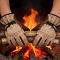 thumbnail image 4 of Extra Large Cowhide Leather Work Gloves, Puncture Resistant for Men, Heavy Duty for Welding, Gardening, Construction, and Handling Rough Materials, 4 of 8
