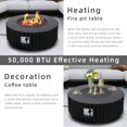 thumbnail image 3 of Afterglow Firepits All Terrafab External Gas Tank for Outdoor Use Round 50000Btu, Black, 3 of 6