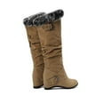 thumbnail image 4 of Tawop Womens Boots Tall Low Heel Buckle Thick Sole Fall Boots, 4 of 8