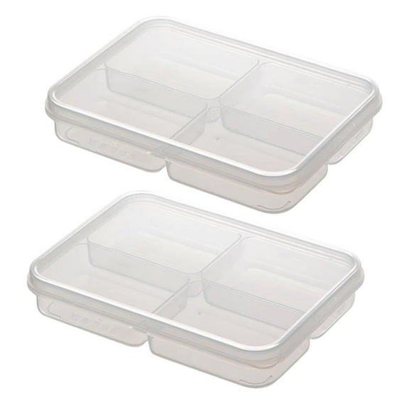 6-Compartment Refrigerator Storage Box - 790ml Each, Food-Grade PP, Space-Saving Design, Clear View, Leak-Proof Cover