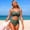 Swimwear-22Army Green, variant on Xdegoge Swimsuits for Women V Neck High Waisted Ruched Bikini Sets Stretchy Knot Front Solid Tummy Control Slimming Two Piece Bathing Suits Summer Beachwear