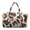 Brown Cow, variant on Pink Rose Skull Print Quilted Travel Duffel Bag Weekender Overnight Bag for Women Men Lightweight Luggage Bags Women Hospital Bag for Labor & Delivery