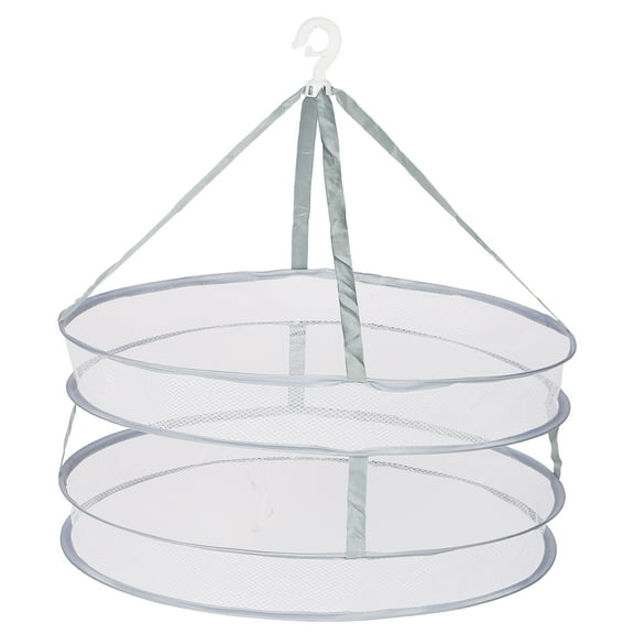 Mesh Basket Dryer Laundry Hanger Net Clothes Hanging Portable Folding Drying Rack Clothing