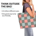 thumbnail image 2 of Fotbe Colorful Checkered Bolsa Tote Estética de Lona con Estampado para Mujer - Bolsa Reutilizable de Hombro Casual para Vacaciones, Compras, Trabajo y Gimnasio, 2 of 8
